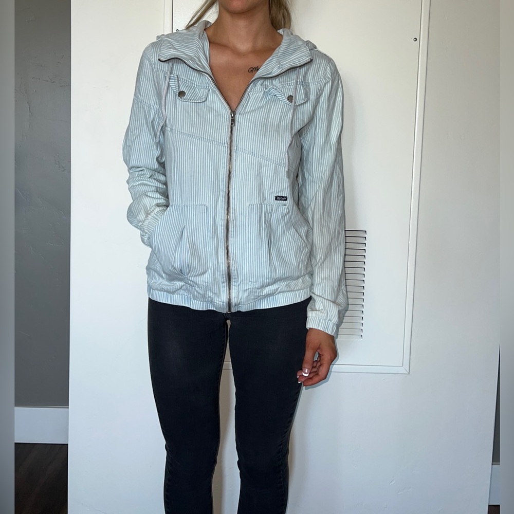 Volcom Womens Striped Denim Jacket